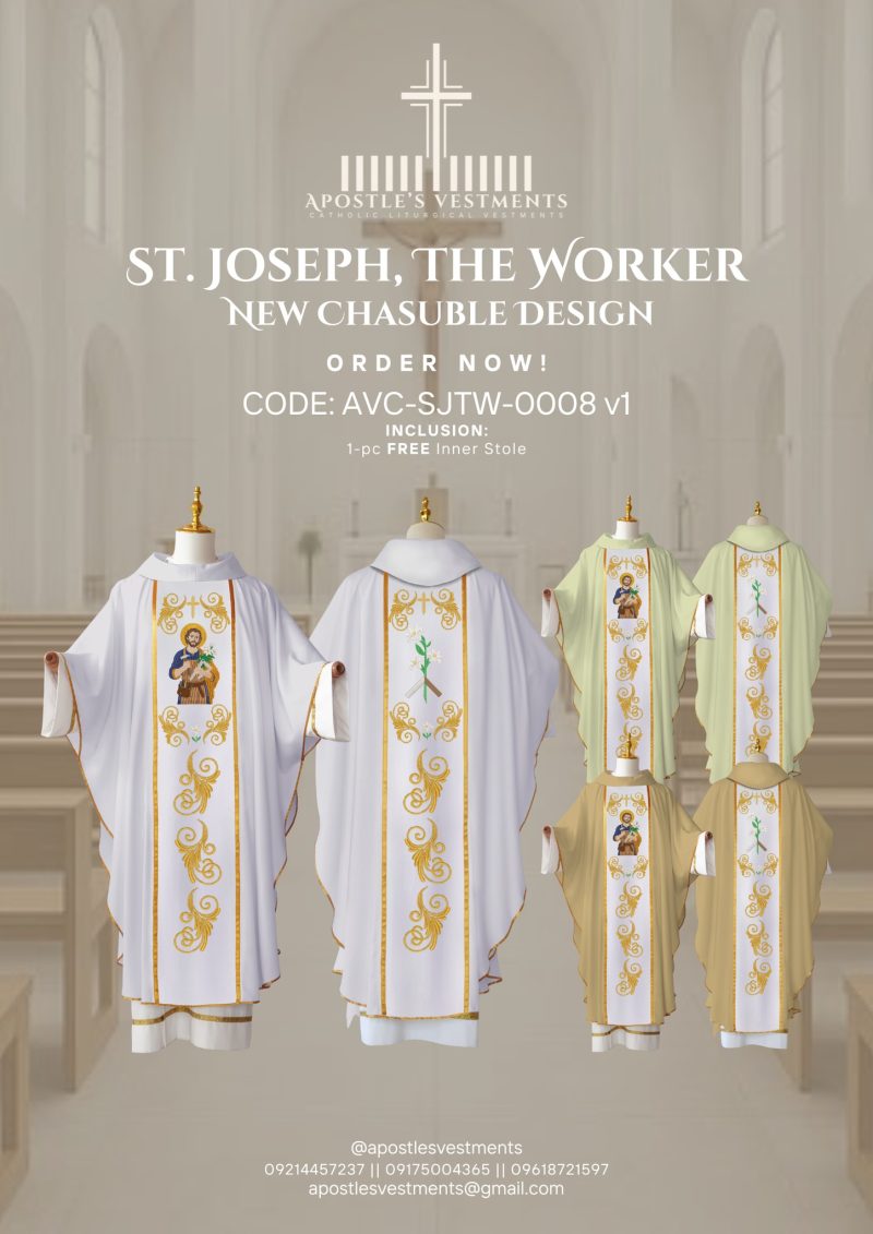 ST. JOSEPH THE WORKER CHASUBLE  DESIGNS (AVC-SJTW-0008)