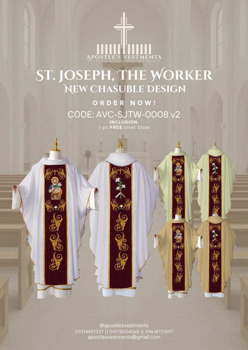 ST. JOSEPH THE WORKER CHASUBLE  DESIGNS (AVC-SJTW-0008)