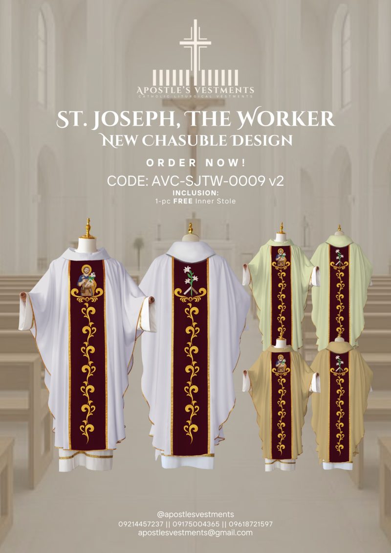 ST. JOSEPH THE WORKER CHASUBLE  DESIGNS (AVC-SJTW-0009)