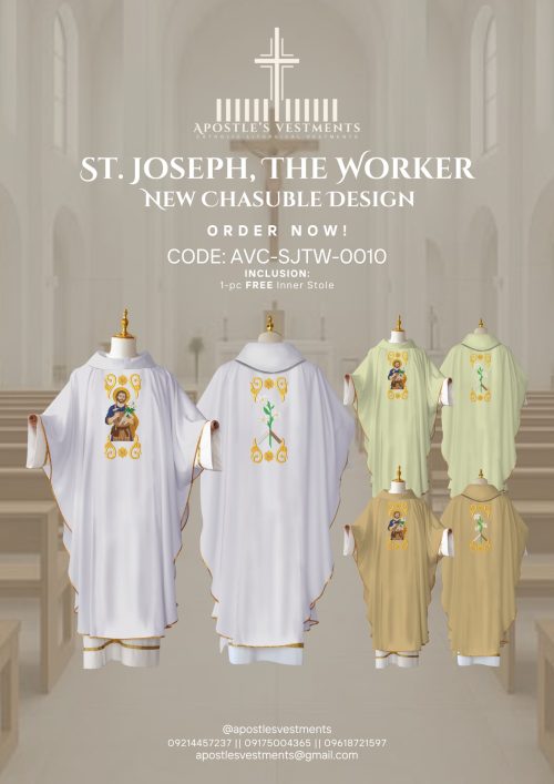 ST. JOSEPH THE WORKER CHASUBLE  DESIGNS (AVC-SJTW-0010)