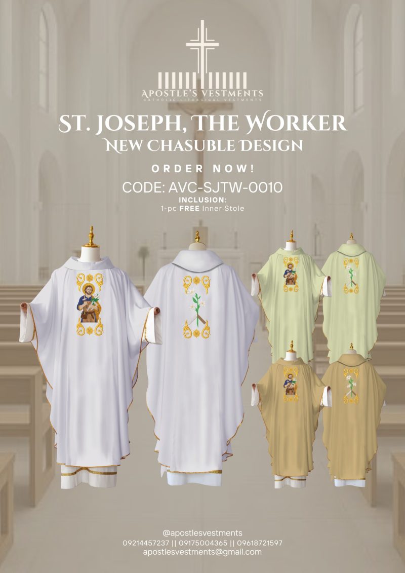 ST. JOSEPH THE WORKER CHASUBLE  DESIGNS (AVC-SJTW-0010)