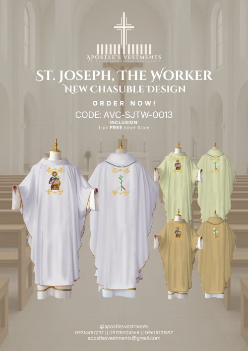 avc-0013 ST. JOSEPH THE WORKER CHASUBLE DESIGNS (AVC-SJTW-0013)