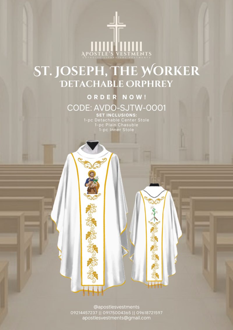 ST. JOSEPH THE WORKER DETACHABLE ORPHREY DESIGNS (AVDO-SJTW-0001)