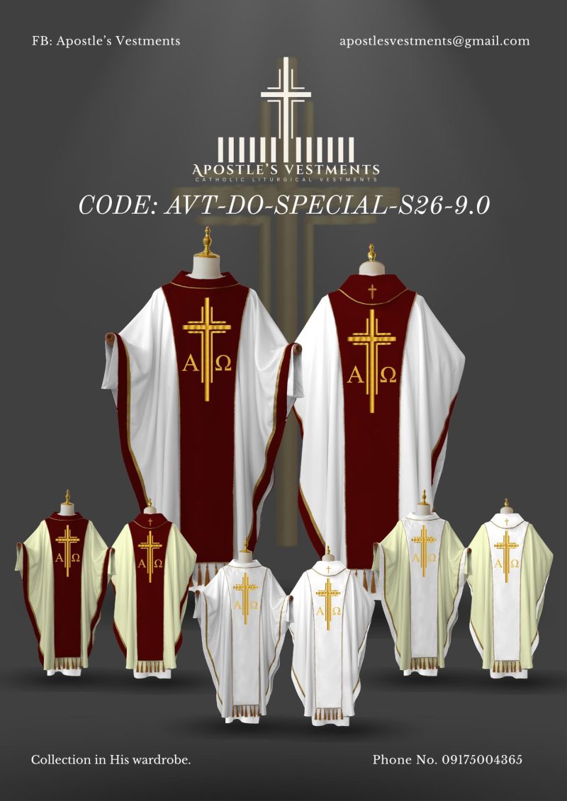 APOSTLE’S VESTMENT DETACHABLE ORPHREY DESIGN (AVT-DO-SPECIAL-2026-9.0)