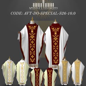 APOSTLE’S VESTMENT DETACHABLE ORPHREY DESIGN (AVT-DO-SPECIAL-2026-10.0)