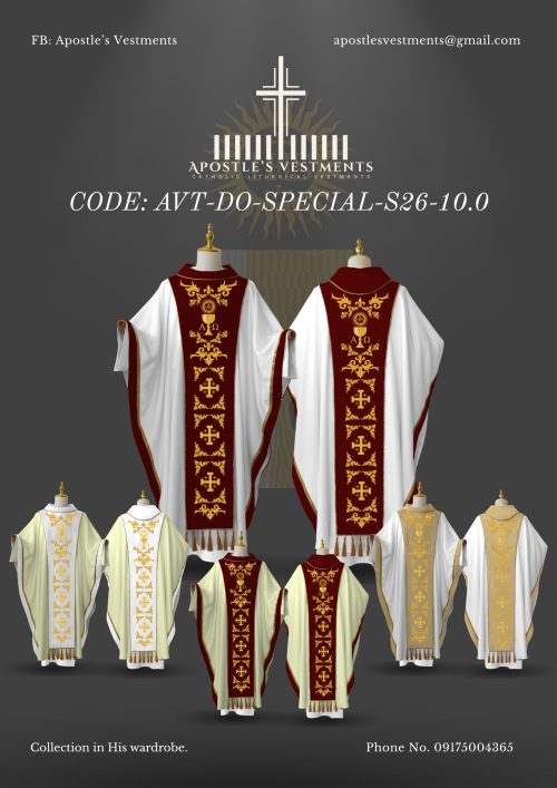 APOSTLE’S VESTMENT DETACHABLE ORPHREY DESIGN (AVT-DO-SPECIAL-2026-10.0)