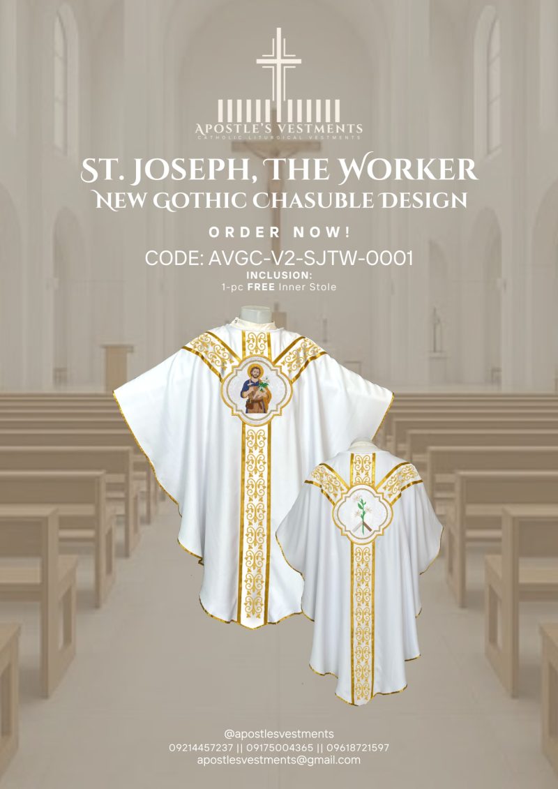 ST. JOSEPH THE WORKER GOTHIC CHASUBLE DESIGNS (AVGC-V2-SJTW-0001)