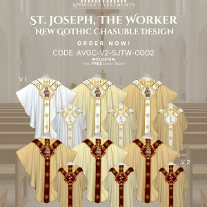 ST. JOSEPH THE WORKER GOTHIC CHASUBLE DESIGNS (AVGC-V2-SJTW-0002)