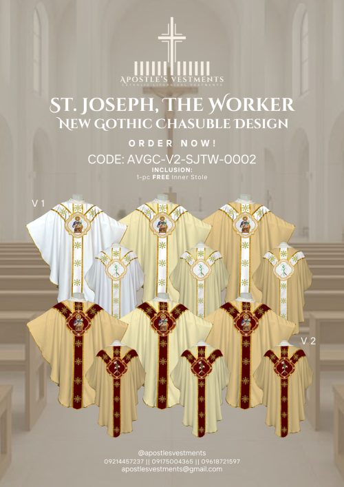 ST. JOSEPH THE WORKER GOTHIC CHASUBLE DESIGNS (AVGC-V2-SJTW-0002)