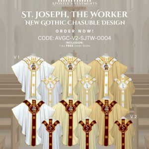ST. JOSEPH THE WORKER GOTHIC CHASUBLE DESIGNS (AVGC-V2-SJTW-0004)