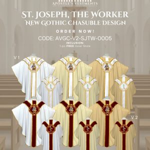 ST. JOSEPH THE WORKER GOTHIC CHASUBLE DESIGNS (AVGC-V2-SJTW-0005)