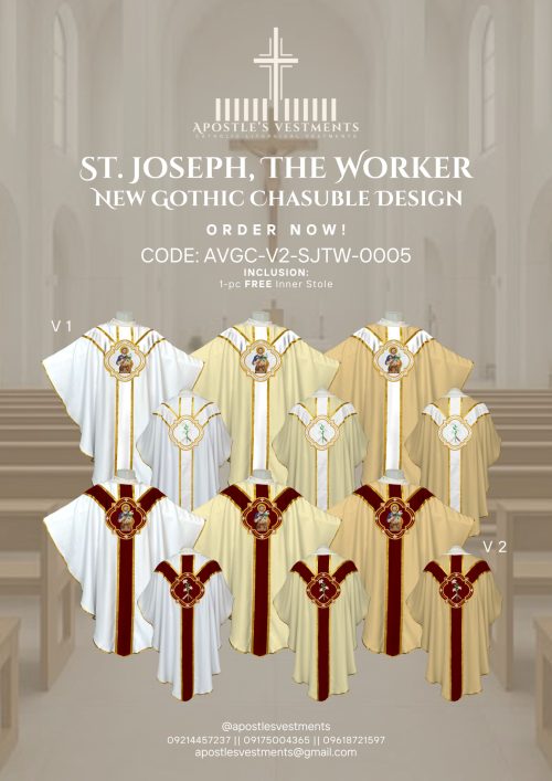 ST. JOSEPH THE WORKER GOTHIC CHASUBLE DESIGNS (AVGC-V2-SJTW-0005)