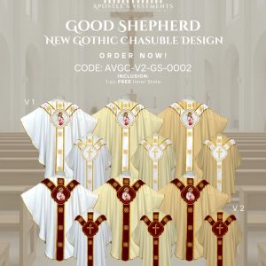 GOOD SHEPHERD GOTHIC CHASUBLE V2 DESIGNS (AVGC-V2-GS-0002)