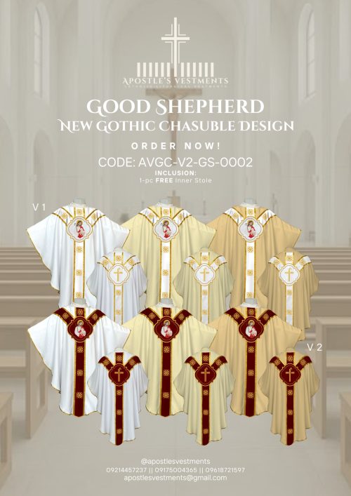 GOOD SHEPHERD GOTHIC CHASUBLE V2 DESIGNS (AVGC-V2-GS-0002)