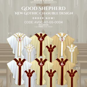 GOOD SHEPHERD GOTHIC CHASUBLE V2 DESIGNS (AVGC-V2-GS-0004)