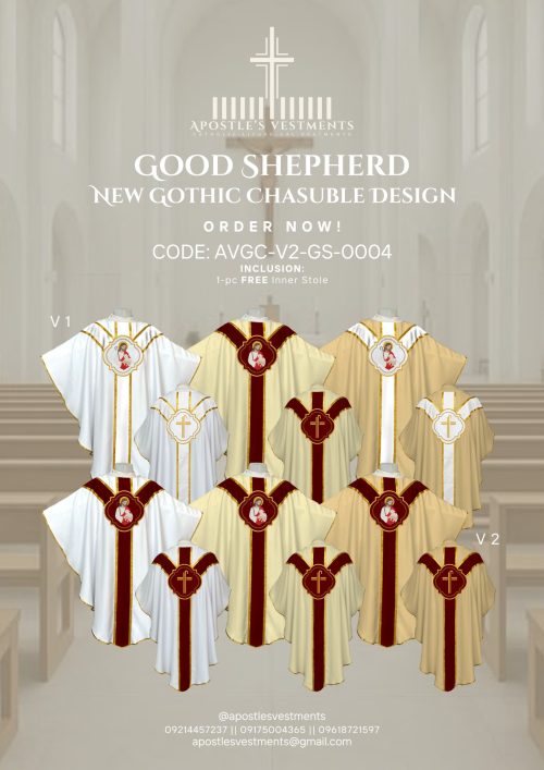 GOOD SHEPHERD GOTHIC CHASUBLE V2 DESIGNS (AVGC-V2-GS-0004)