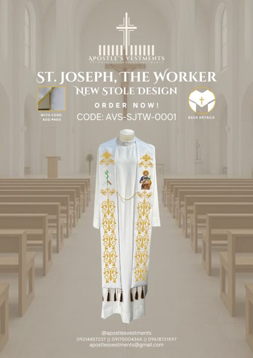 ST. JOSEPH THE WORKER STOLE DESIGNS (AVS-SJTW-0001)