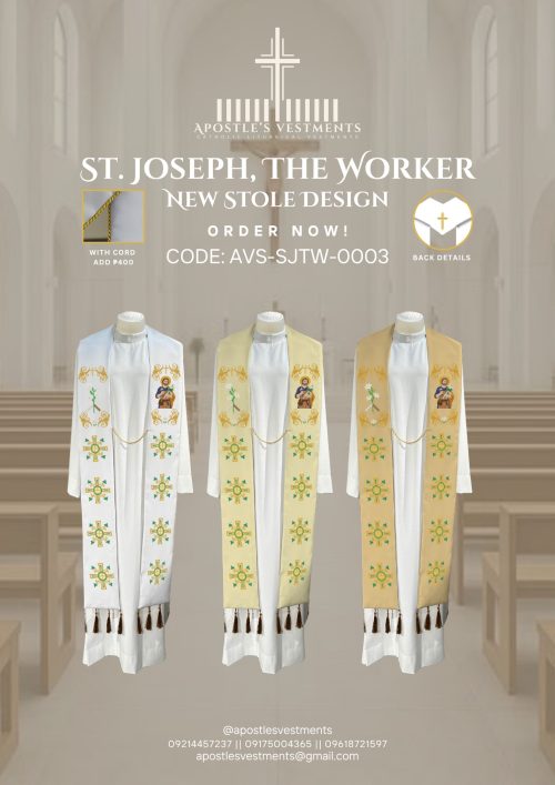 ST. JOSEPH THE WORKER STOLE DESIGNS (AVS-SJTW-0003)
