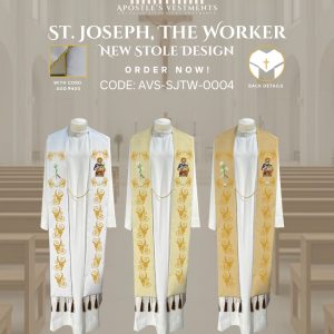 ST. JOSEPH THE WORKER STOLE DESIGNS (AVS-SJTW-0004)