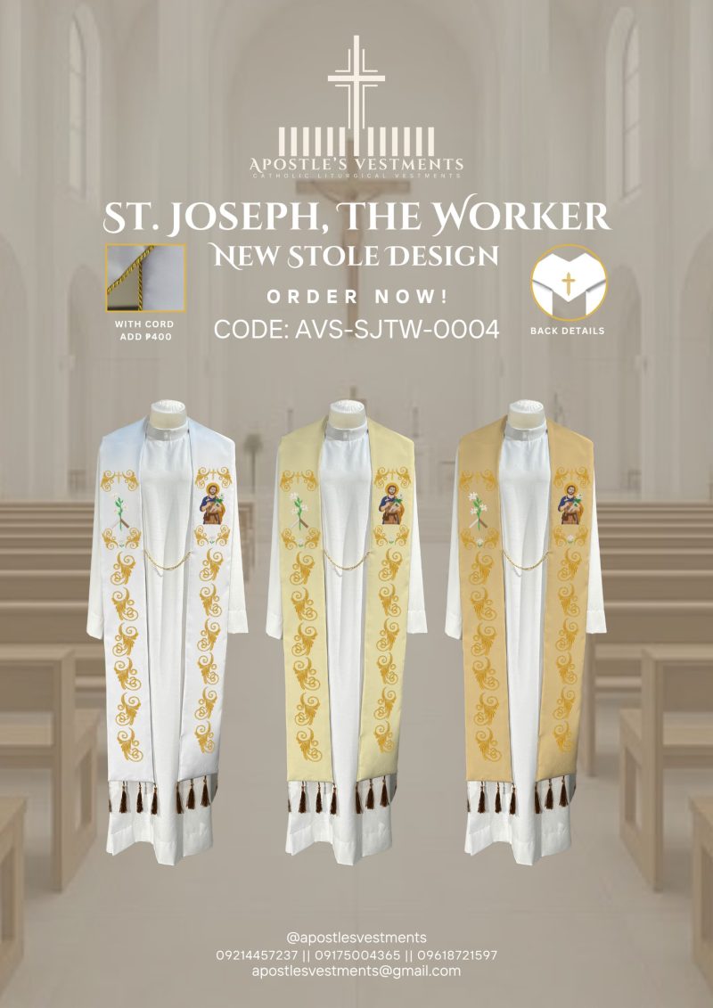 ST. JOSEPH THE WORKER STOLE DESIGNS (AVS-SJTW-0004)