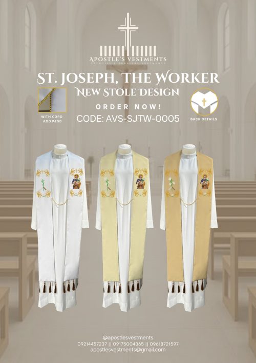 ST. JOSEPH THE WORKER STOLE DESIGNS (AVS-SJTW-0005)