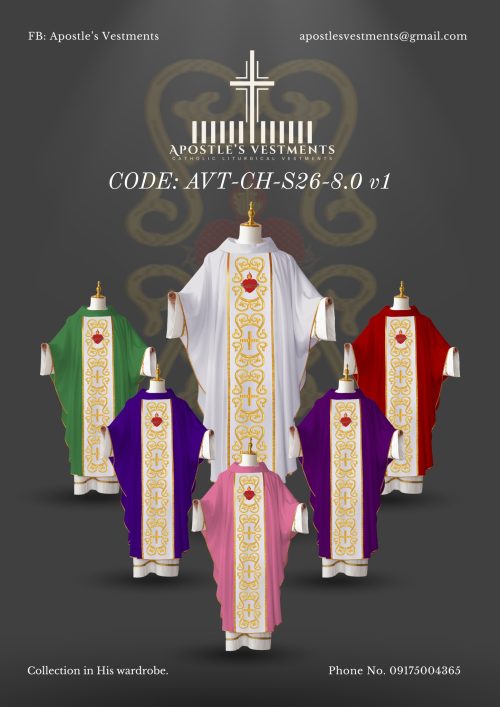 APOSTLE'S VESTMENT CHASUBLE DESIGN (AVT-CH-2026-8.0)