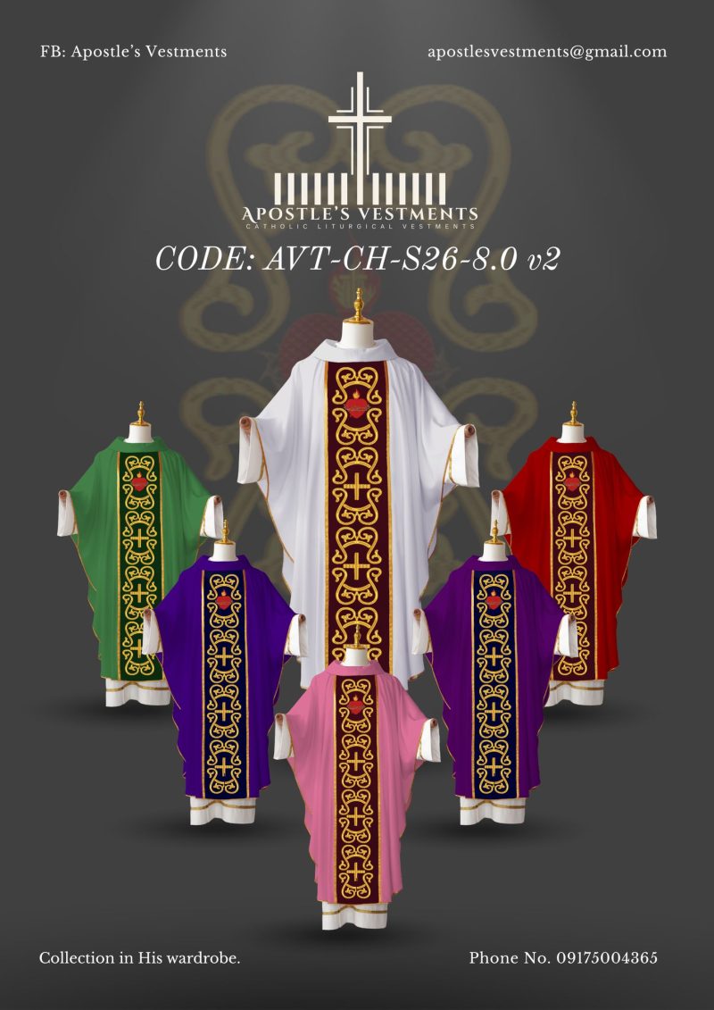 APOSTLE'S VESTMENT CHASUBLE DESIGN (AVT-CH-2026-8.0)