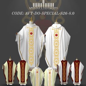 APOSTLE'S VESTMENT DETACHABLE ORPHREY DESIGN (AVT-SET-2026-0008)