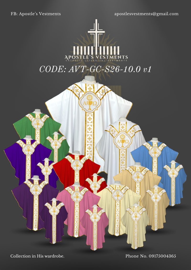 APOSTLE’S VESTMENT GOTHIC CHASUBLE DESIGN (AVT-GC-2026-10.0)