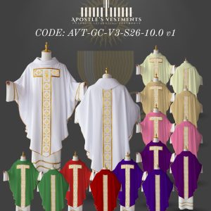 APOSTLE’S VESTMENT GOTHIC CHASUBLE DESIGN (AVT-GC-V3-2026-10.0)