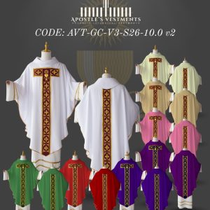 APOSTLE’S VESTMENT GOTHIC CHASUBLE DESIGN (AVT-GC-V3-2026-10.0)