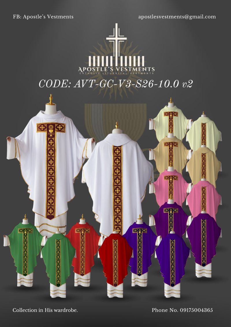 APOSTLE’S VESTMENT GOTHIC CHASUBLE DESIGN (AVT-GC-V3-2026-10.0)
