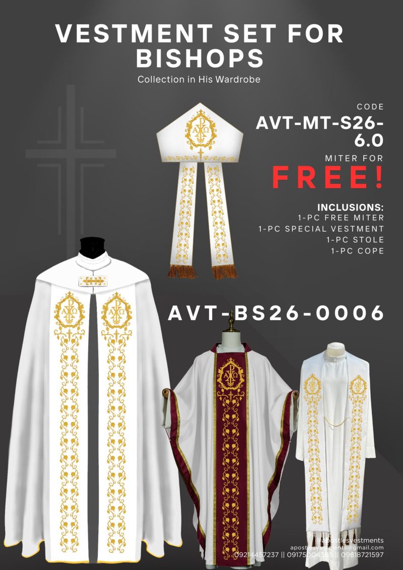 APOSTLE'S VESTMENTS BISHOP SET DESIGN (AVT-BS26-0006)