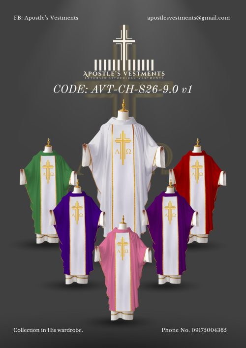 APOSTLE’S VESTMENT CHASUBLE DESIGN (AVT-CH-2026-9.0)