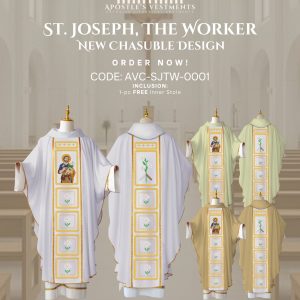 chasuble-0001 ST. JOSEPH THE WORKER CHASUBLE DESIGNS (AVC-SJTW-0001)