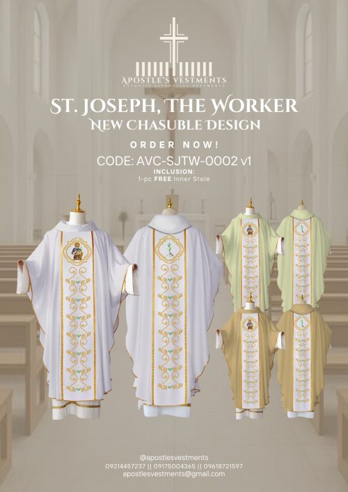 chasuble -0002.v1 ST. JOSEPH THE WORKER CHASUBLE DESIGNS (AVC-SJTW-0002)