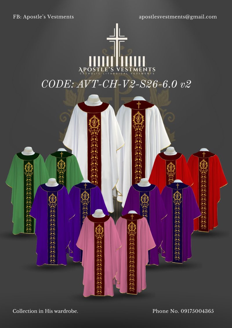 APOSTLE'S VESTMENTS  CHASUBLE SET DESIGN (AVT-CH-V2-26-0006)