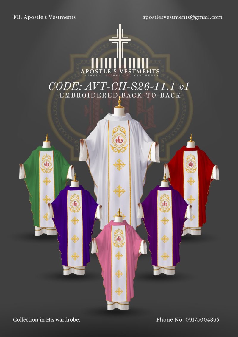 APOSTLE’S VESTMENT CHASUBLE DESIGN (AVT-CH-2026-11.1)