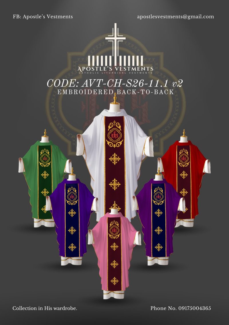 APOSTLE’S VESTMENT CHASUBLE DESIGN (AVT-CH-2026-11.1)