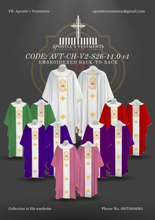 APOSTLE’S VESTMENT CHASUBLE DESIGN (AVT-CH-V2-2026-11.0)