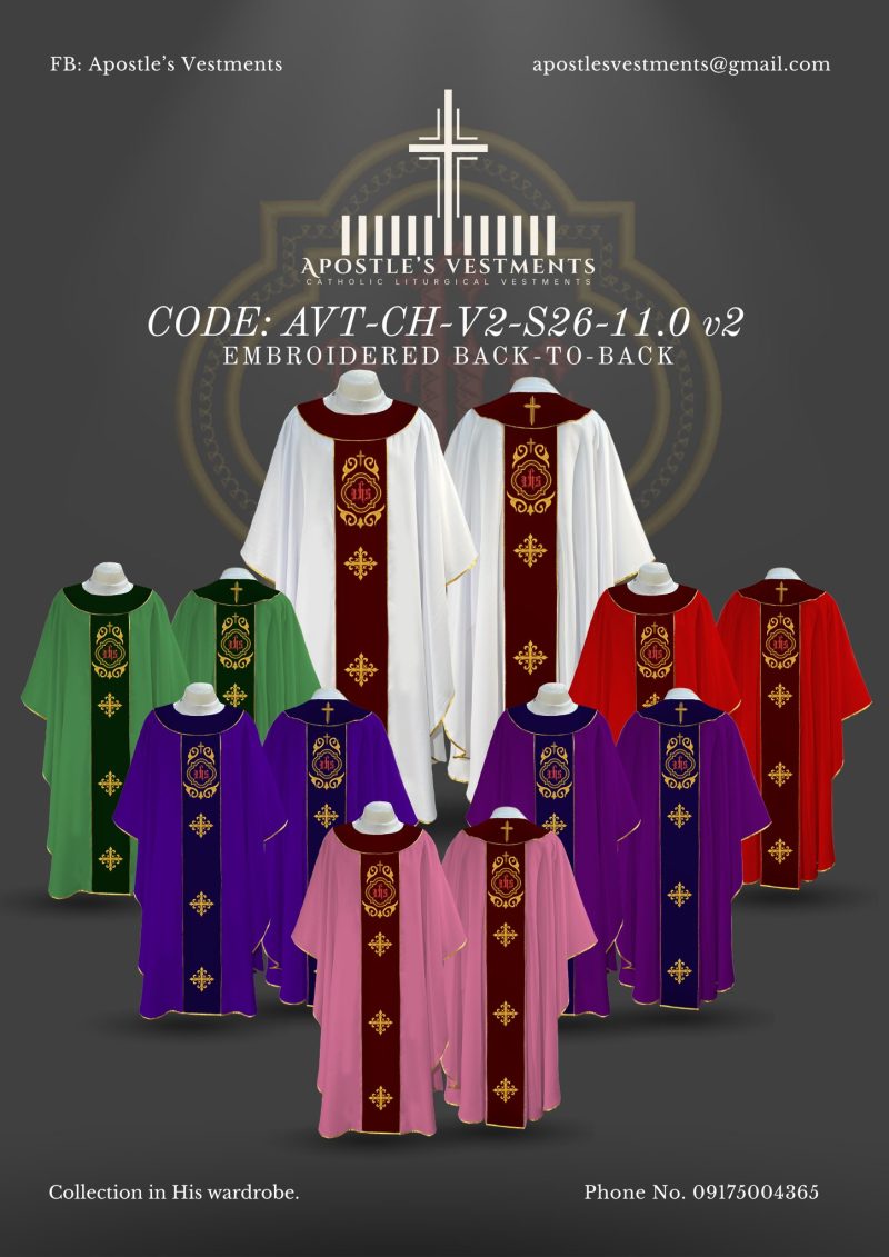 APOSTLE’S VESTMENT CHASUBLE DESIGN (AVT-CH-V2-2026-11.0)