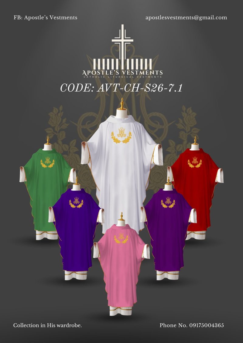 APOSTLE'S VESTMENT CHASUBLE DESIGN (AVT-CH-26-7.1)