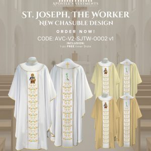 ST. JOSEPH THE WORKER CHASUBLE V2 DESIGNS (AVC-V2-SJTW-0002)