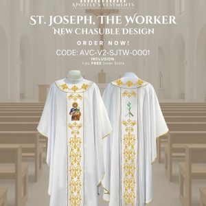 ST. JOSEPH THE WORKER CHASUBLE V2 DESIGNS (AVC-V2-SJTW-0001)