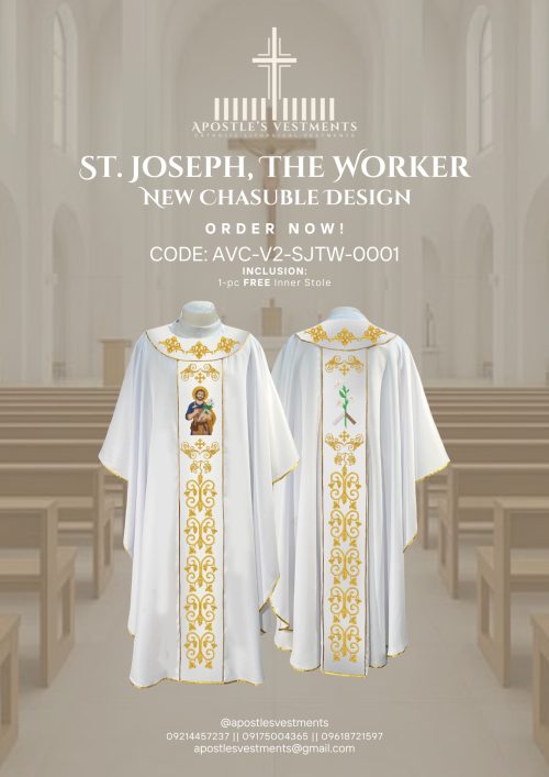 ST. JOSEPH THE WORKER CHASUBLE V2 DESIGNS (AVC-V2-SJTW-0001)