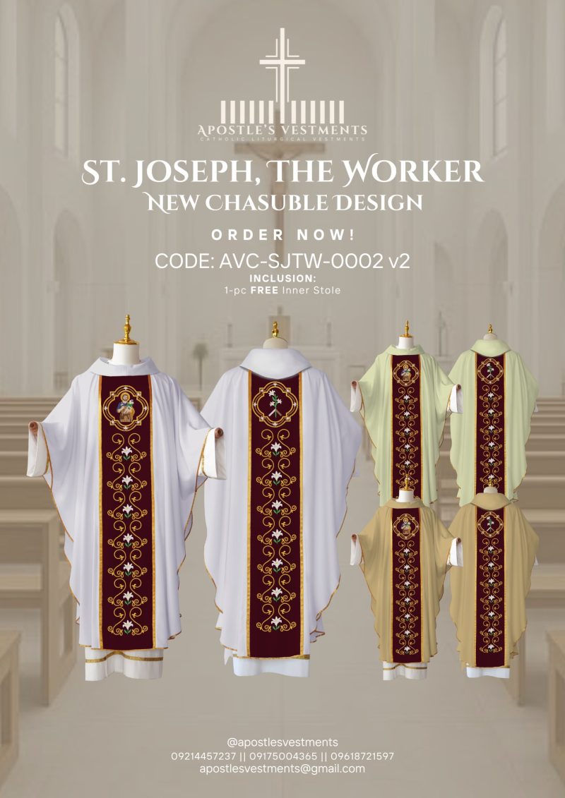 ST. JOSEPH THE WORKER CHASUBLE  DESIGNS (AVC-SJTW-0002)