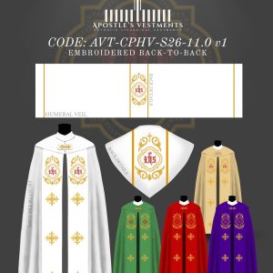 APOSTLE’S VESTMENT COPE AND HUMERAL VIEL DESIGN (AVT-CPHV-2026-11.0)