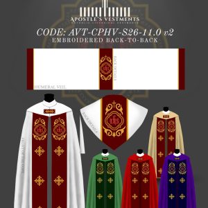 APOSTLE’S VESTMENT COPE AND HUMERAL VIEL DESIGN (AVT-CPHV-2026-11.0)