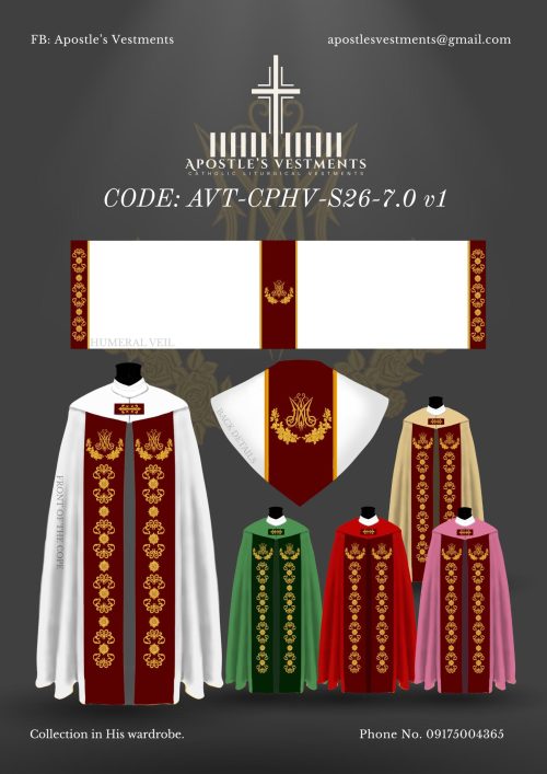 cope and humeral viel APOSTLE'S VESTMENT COPE AND HEMERAL VIEL DESIGN (AVT-CPHV-26-7.0)