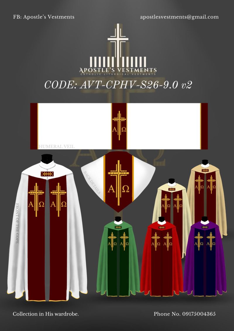 APOSTLE’S VESTMENT COPE AND HUMERAL VIEL DESIGN (AVT-CPHV-2026-9.0)